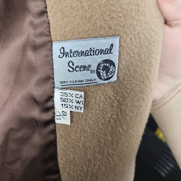 International Scene Cashmere Wool Blend Long Coat Vintage Made in Hungary 11/12 - Picture 14 of 15